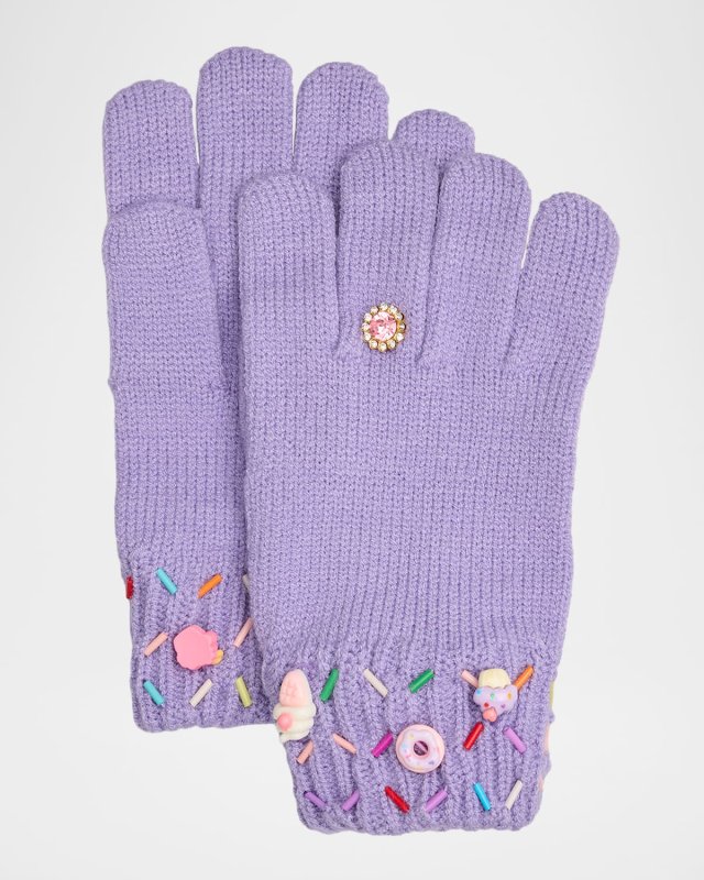 Kid's Sprinkled Charm Gloves